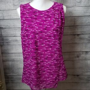 🍓Worthington Polka Dots Top M Sleeveless